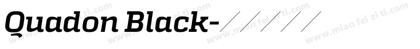 Quadon Black字体转换